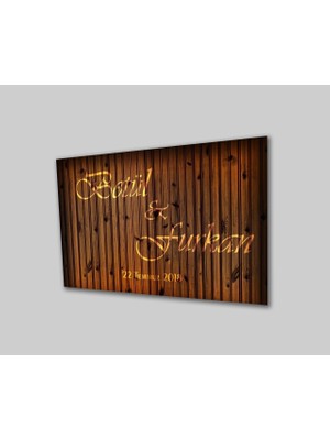 MiraLive Düğün Nişan Tarih Cam Tablo