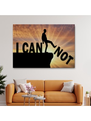 MiraLive Yapamam, Ayakta Uçurum Kelimeyi Zorlar Kanvas Tablo, Ben Yapabilirim, MOTIVASYON-5409