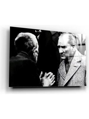 MiraLive Atatürk ve Köylü Cam Tablo