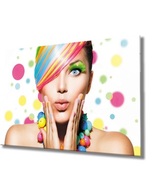 MiraLive Kadınlar Rengarenk Cam Tablo