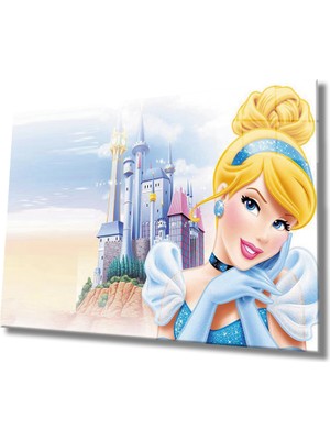 MiraLive Kadınlar Sindirella Disney Cam Tablo  ,women Cinderella Disney