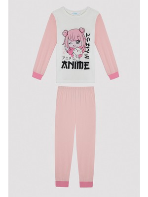Penti Kız Çocuk Anime Desenli 2 Li Pijama Takım