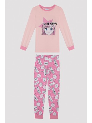 Penti Kız Çocuk Anime Desenli 2 Li Pijama Takım
