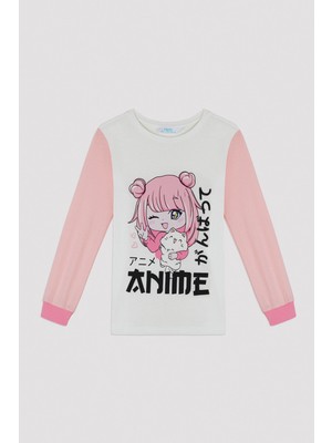 Penti Kız Çocuk Anime Desenli 2 Li Pijama Takım