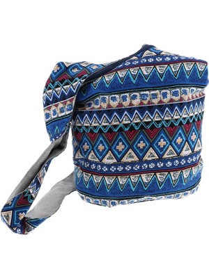 Mirrorr Thai Hobo Omuz Çantası Omuz Çantası Çanta Çanta Mavi 35 x 18 x 32 cm (Yurt Dışından)