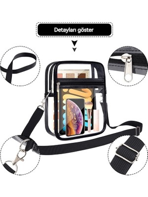 Zizi Şeffaf Messenger Çanta Pvc Şeffaf Omuz Çantası Kozmetik Çantası (Yurt Dışından)