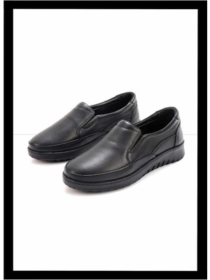 Bambi Siyah Hakiki Deri Kadın Casual Ayakkabı K01331750103