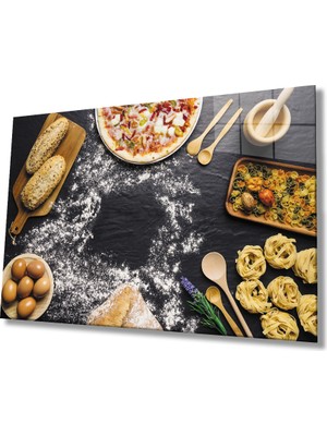 MiraLive Makarnalar Mutfak Cam Tablo