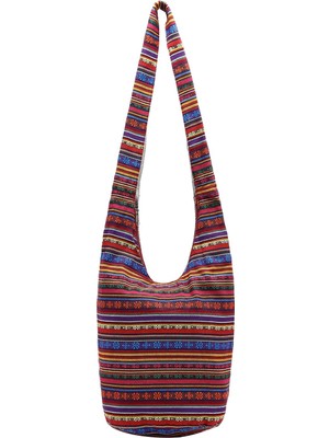 Mirrorr Thai Hobo Çanta Omuz Çantası Çanta Boho Çanta + Bordo Orta (Yurt Dışından)