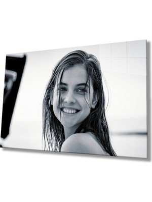 MiraLive Siyah Beyaz Insan Fotoğrafları Kadın Cam Tablo