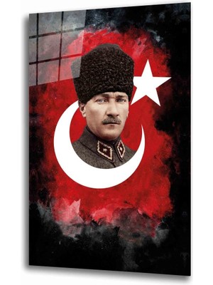MiraLive Atatürk Silüet Cam Tablo