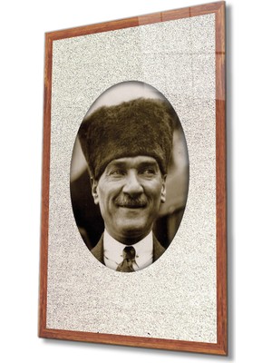 MiraLive Çerçeveli Atatürk Cam Tablo