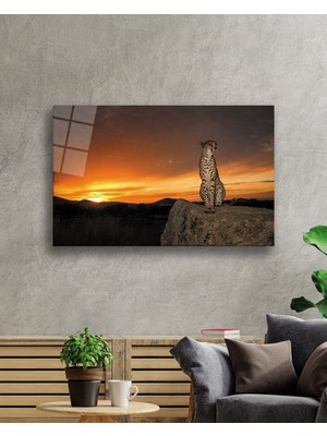 MiraLive  Gün Batımı Çıta Cam Tablo   Sunset Slat Table