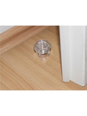Eym Metali Kapı Yer Tamponu 5 Cm Stoper Şeffaf 2 Li Set