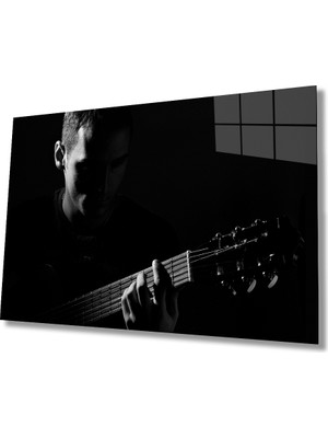 MiraLive Siyah Beyaz Insan Fotoğrafları Cam Tablo