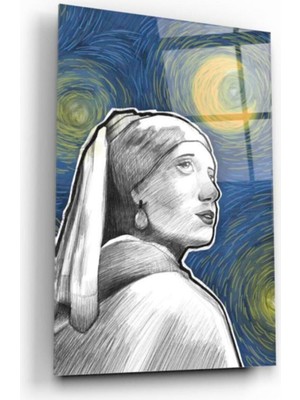 MiraLive   Kadın Siluet Cam Tablo