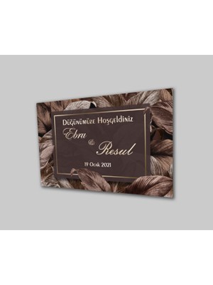 MiraLive Düğün Nişan Hoşgeldiniz Cam Tablo