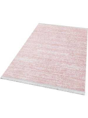 Gharghur Pembe Çizgili Polyester Makine Halısı