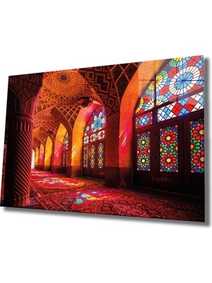MiraLive  Renki Camlı Bina Cam Tablo Colorful
