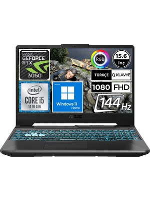 Asus FX506HC-HN429W Tuf Gaming F15 11.nesil Core I5 11400H-RTX3050 4GB-8GB-512GBSSD-15.6INC-W11 FX506HC-HN429W8