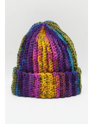 Külah Hand Made Rainbow Hat Crochet Bere