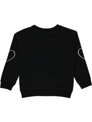 Panço Kız Çocuk Nakış Detaylı Sweatshirt