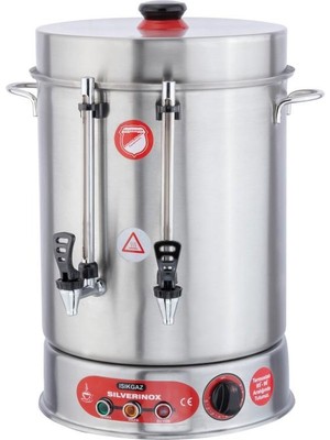 Işıkgaz Silverinox Ikazlı Çay Makinesi, Metal Musluklu, 160 Bardak Kapasiteli, 15 L İNTCH-2034