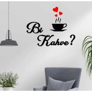 Ensa Design Bi Kahve Yazılı Ahşap Duvar Dekoru - Mutfak Dekoru 40X65CM