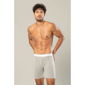 Erdem İç Giyim Erdem Gri Melanj Pamuk Elastan Uzun Boxer 1416