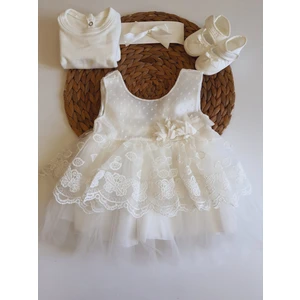 PİLEKİ BABY YENİDOĞAN 0 3 AY KIZ BEBEK MEVLÜT ELBİSESİ MEVLÜTLÜK ELBİSE