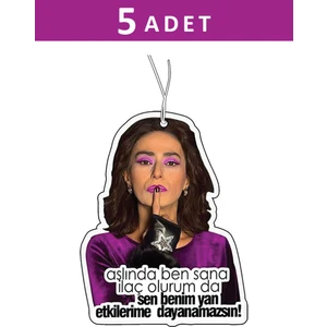 5 Adet Yıldız Tilbe Tasarımlı Araba Kokusu, Oto Araç Kokusu