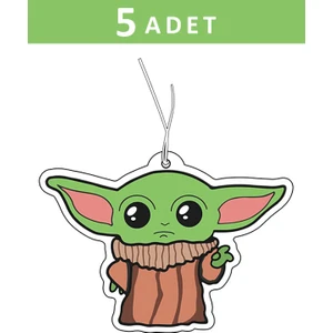 5 Adet Baby Yoda Tasarımlı Araba Kokusu, Oto Araç Kokusu