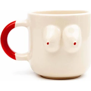 Palto Tasarım Bereket Kupası Kırmızı Kulp (3d Kabartmalı Krem Kupa) - Hediye Seramik Kupa