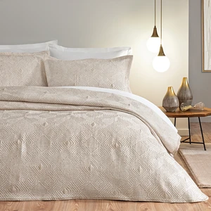Shay Tek Kişilik Yatak Örtüsü Seti - Bej