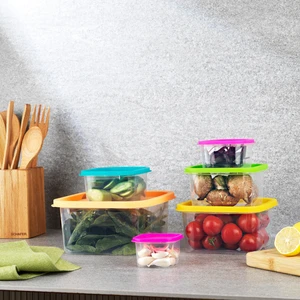 Nested 6 Lı Saklama Kabı Seti-12 Parça-Aso