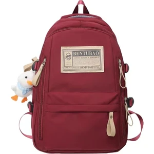 Pvc Yeni Stil Üniversite Öğrencileri Basit Seyahat Bilgisayar Sırt Çantası Lise Ortaokul Öğrencileri Büyük Kapasiteli Okul Çantası (Yurt Dışından)