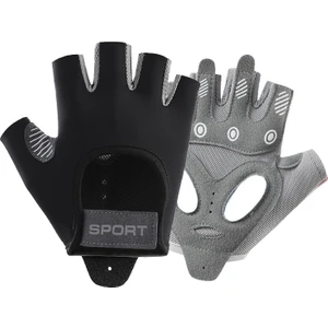 Spor Eldivenleri Kadın Yoga Fitness Egzersiz Kaymaz Şok Emici Yarım Parmak Eldiven (Yurt Dışından)