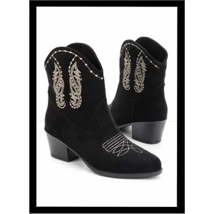 Siyah Süet  Kadın Bot & Bootie K02217100902