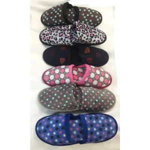 Nisanur Shoes 6'li Karışık Desen Kadın Ev Terliği, Misafir Terliği, Çeyiz Bohça Terliği
