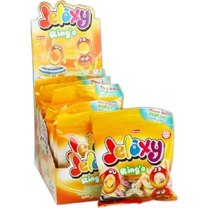 Elvan Jelaxy  Şekerli Halka Yumuşak Şeker 80 gr (1 Kutu)