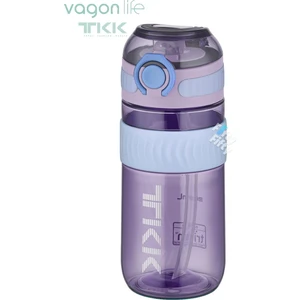 Tkk 550 ml Pipetli Bpa Içermeyen Taşıma Kulplu Tritan Su Matarası FFTKK1016-550MLPIPETLI