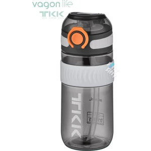 Tkk 550 ml Pipetli Bpa Içermeyen Taşıma Kulplu Tritan Su Matarası FFTKK1016-550MLPIPETLI