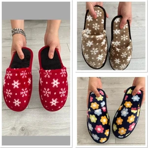 Nisanur Shoes 3'lü Karışık Desen Kadın Ev Terliği, Misafir Terliği, Çeyiz Bohça Terliği