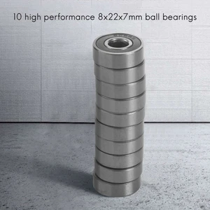 10 Adet Yüksek Performanslı 8X22X7MM Bilyalı Rulmanlar 608-2RS 608RS Z R-228HH (Yurt Dışından)