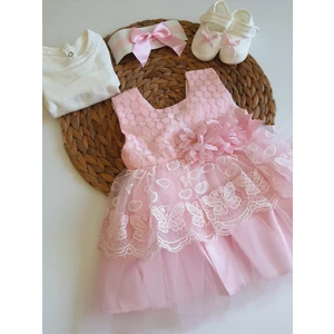 PİLEKİ BABY YENİDOĞAN 0 3 AY KIZ BEBEK MEVLÜT ELBİSESİ MEVLÜTLÜK ELBİSE