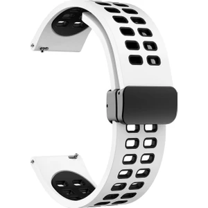 Huawei Watch Gt 3 Pro 43MM Için Mıknatıslı Delikli Silikon Kordon Kayış - KY84