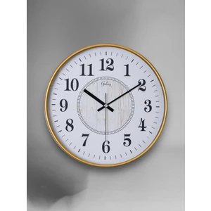 D-218-A-2 Eskitme Kadran 30 cm Sessiz Akar Duvar Saati Gold