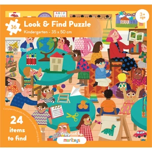 Look & Find Puzzle: Kindergarten - 36 Parçalı Yapboz ve Gözlem Oyunu