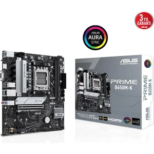Prıme B650M-K Ddr5 6400+(OC) HDMI VGA M.2 Am5