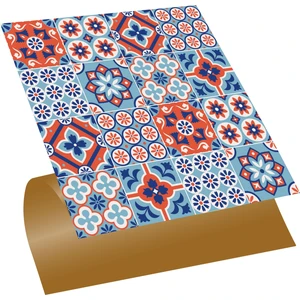 Kendinden Yapışkanlı Kontrast 4'lü Karo Desenli Pvc Karo 30X30 cm (11 Adet) 1m2